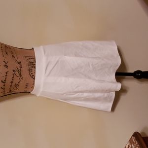 White tennis skirt.